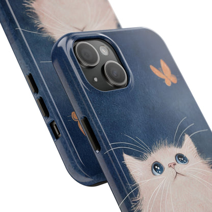 Cute Cat & Butterfly iPhone Case