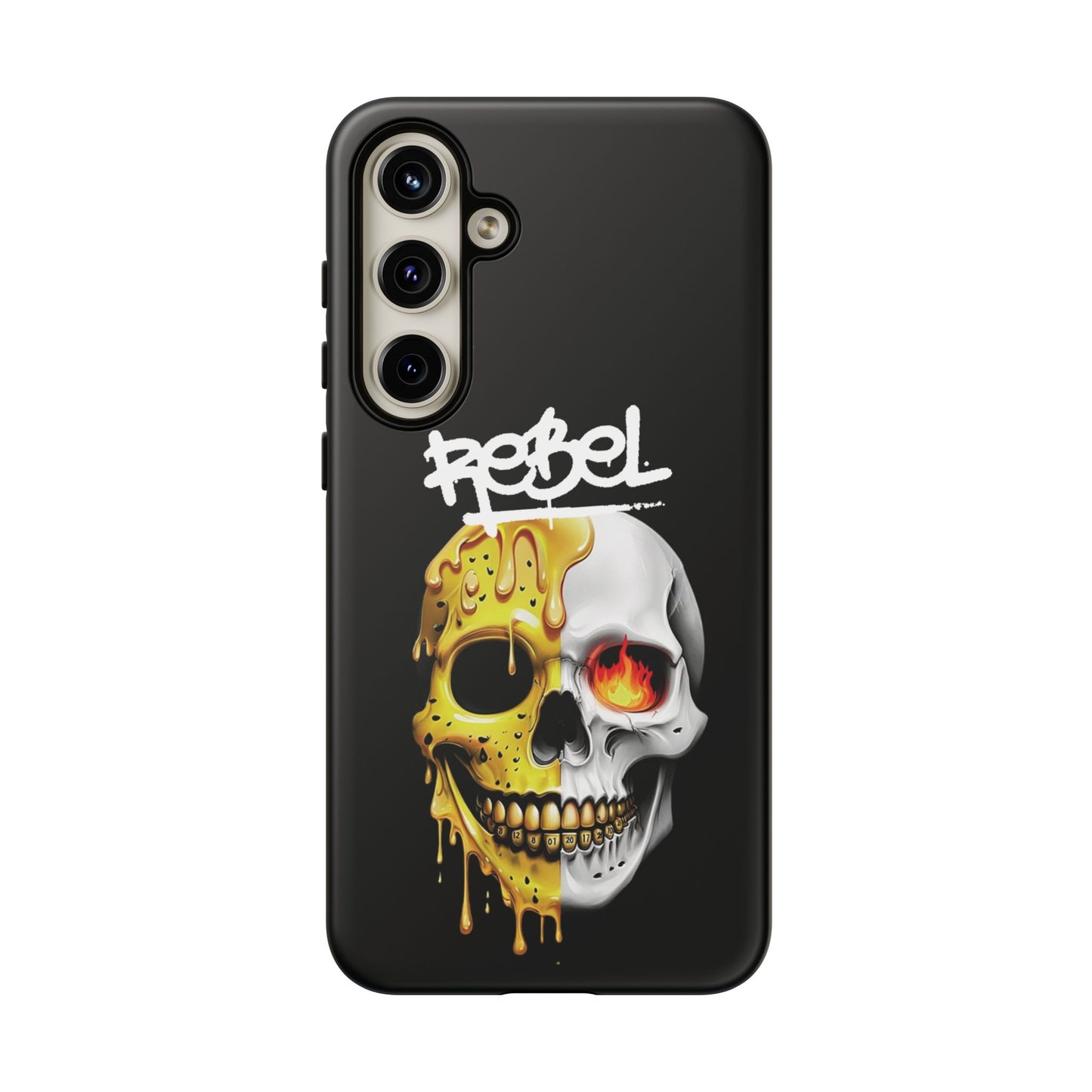 Rebel Skull Phone Case - Black