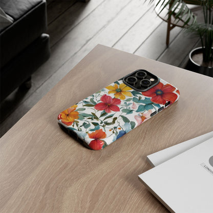 Floral Phone Cases for  iPhone, Samsung Galaxy, and Google Pixel devices - Double layers for extra durability and protection