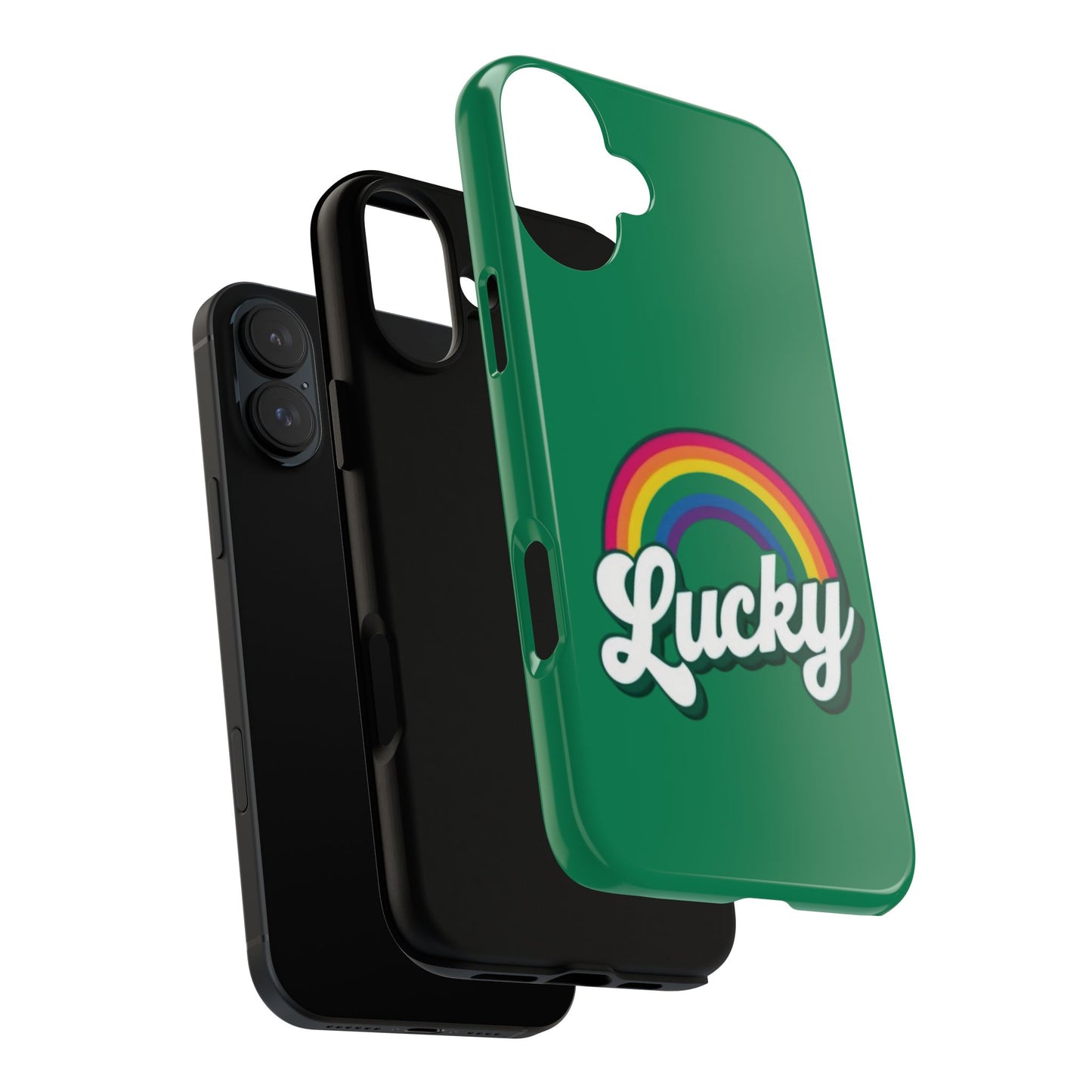 Lucky Rainbow Tough Phone Cases, iPhone, Samsung Galaxy, Google Pixel, Choose any phone model