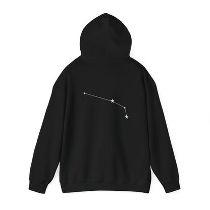 "Aries" Zodiac Hoodie With The Sign's Stars On The Back