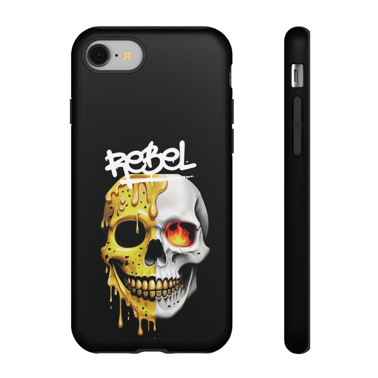 Rebel Skull Phone Case - Black