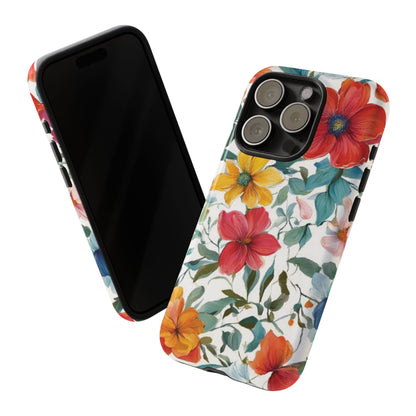 Floral Phone Cases for  iPhone, Samsung Galaxy, and Google Pixel devices - Double layers for extra durability and protection