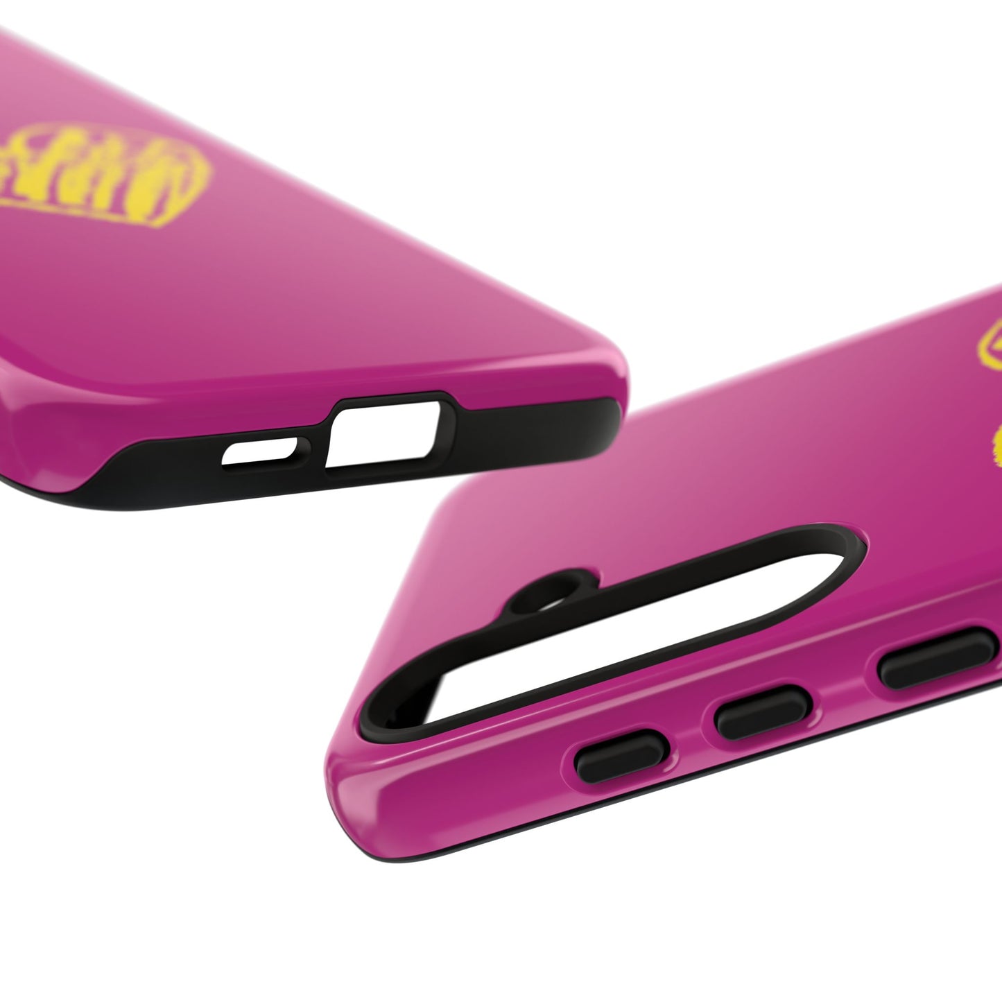 Yellow Heart, Pink Phone Case