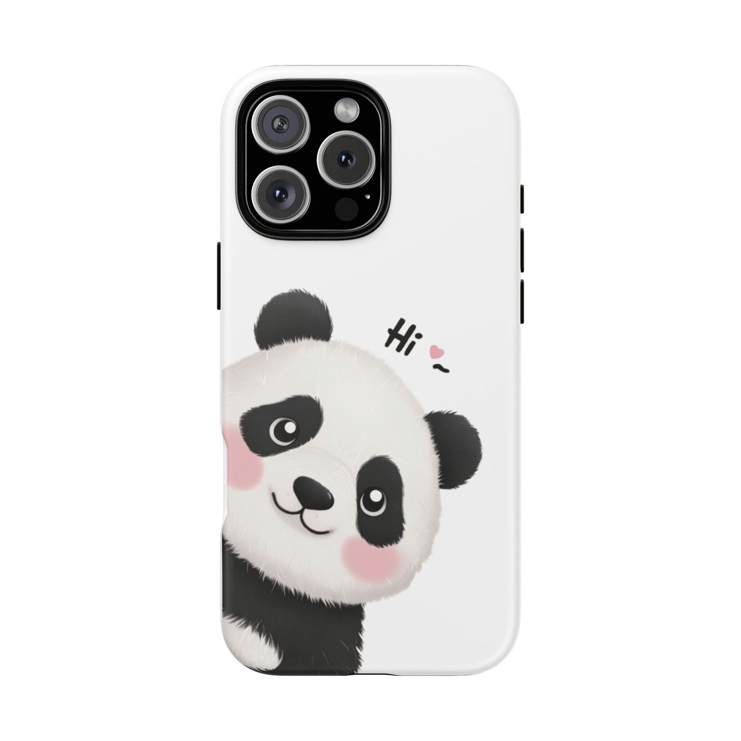 "Hi Cute Panda" Phone Case for iPhone, Samsung Galaxy, and Google Pixel devices