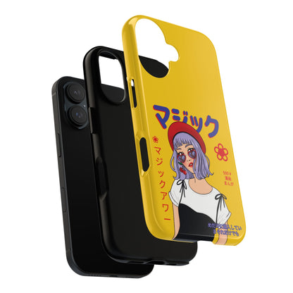 "Anime Cool Girl" Yellow Phone Cases – Bold, Stylish & Made for Any Phone! 💛✨ Pick Your Perfect Fit! -  iPhone, Samsung Galaxy, and Google Pixel