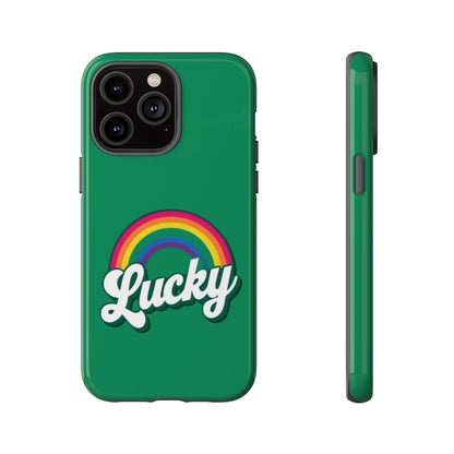 Lucky Rainbow Tough Phone Cases, iPhone, Samsung Galaxy, Google Pixel, Choose any phone model