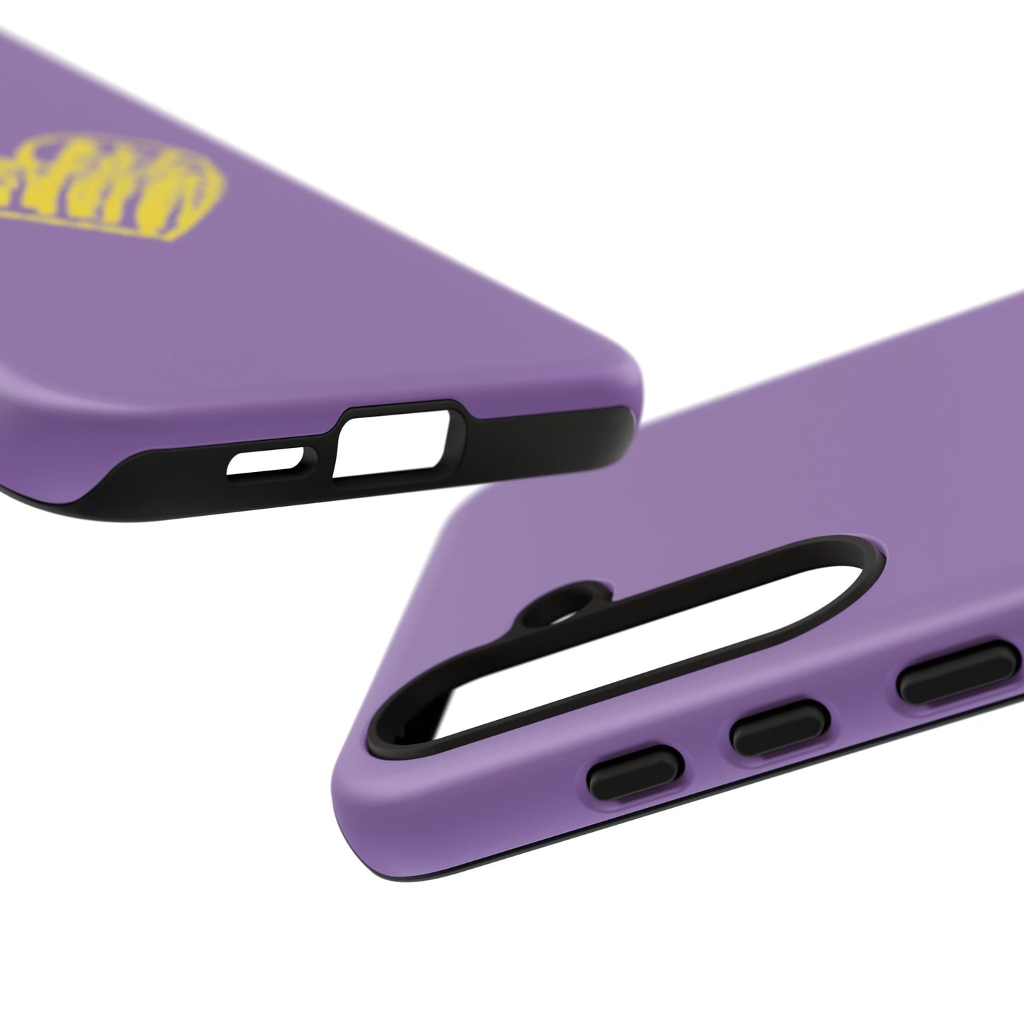 Yellow Heart, Purple Phone Case