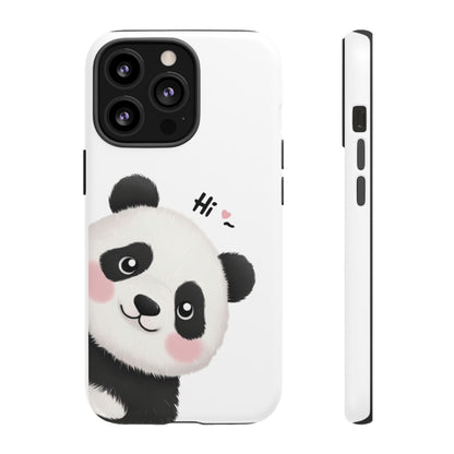 "Hi Cute Panda" Phone Case for iPhone, Samsung Galaxy, and Google Pixel devices