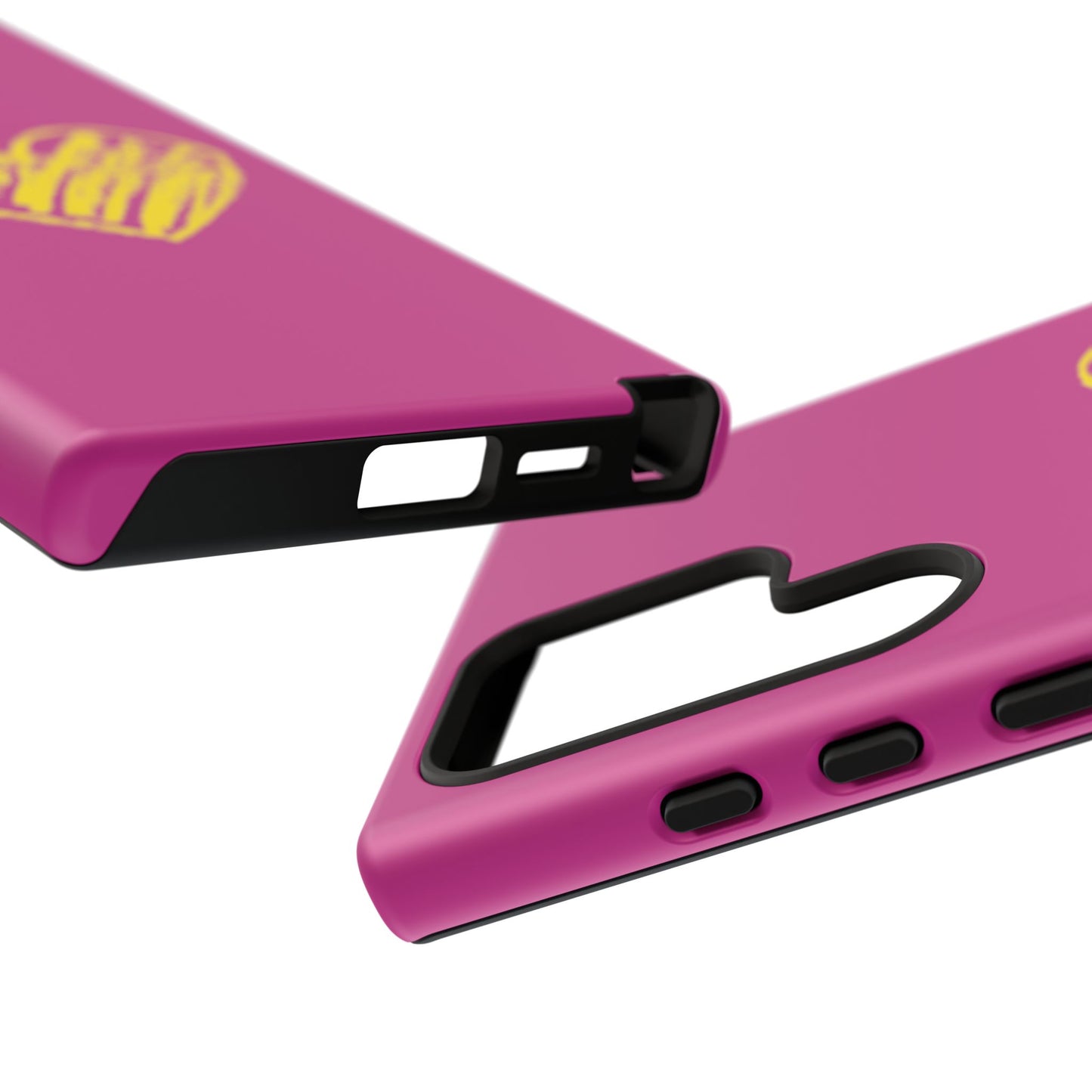 Yellow Heart, Pink Phone Case