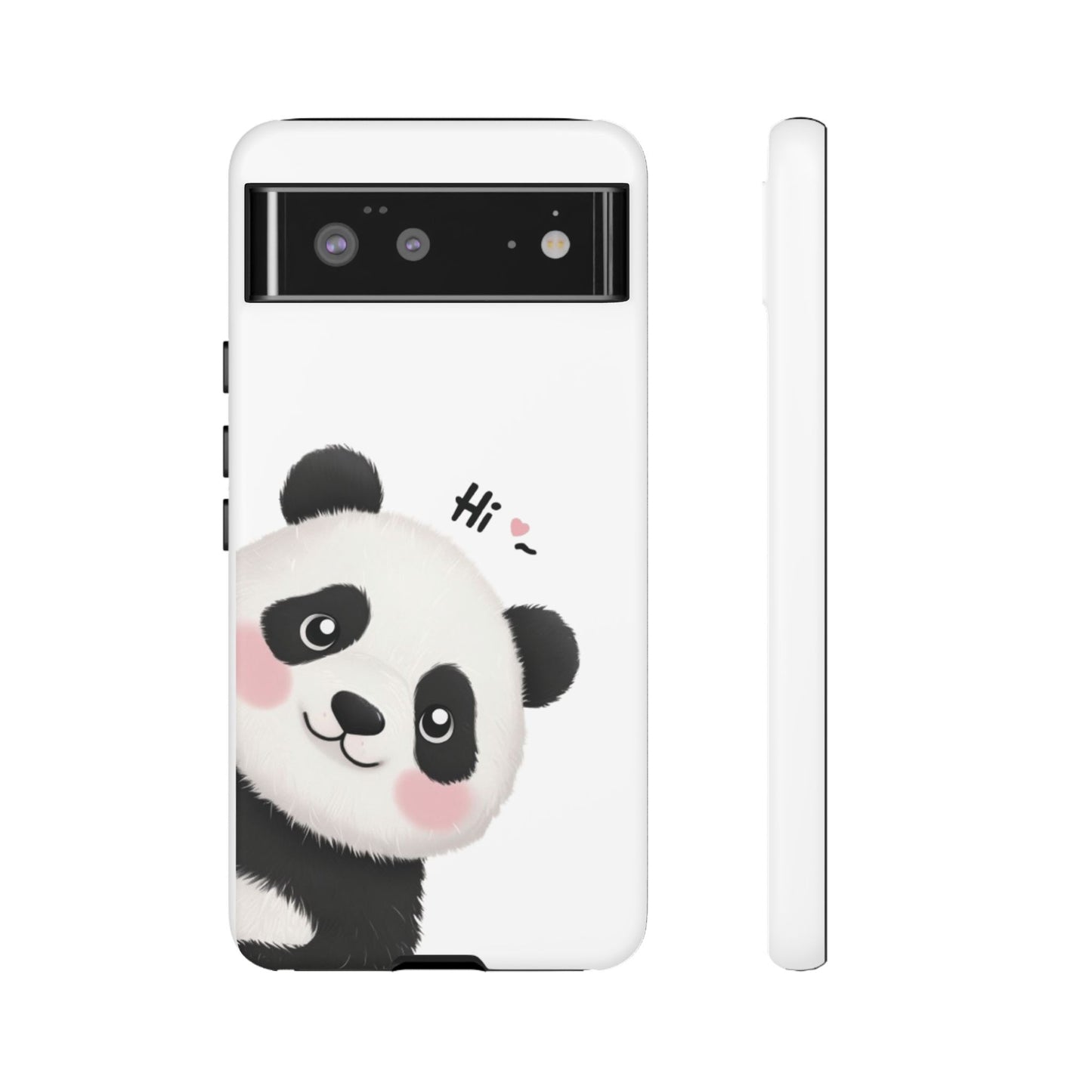 "Hi Cute Panda" Phone Case for iPhone, Samsung Galaxy, and Google Pixel devices