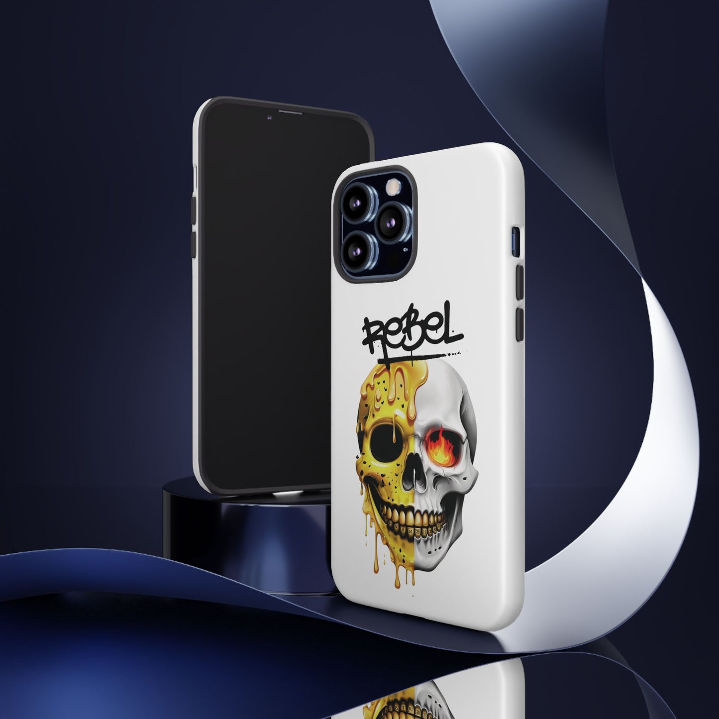 Rebel Skull Phone Case - White