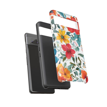 Floral Phone Cases for  iPhone, Samsung Galaxy, and Google Pixel devices - Double layers for extra durability and protection