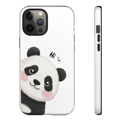 "Hi Cute Panda" Phone Case for iPhone, Samsung Galaxy, and Google Pixel devices