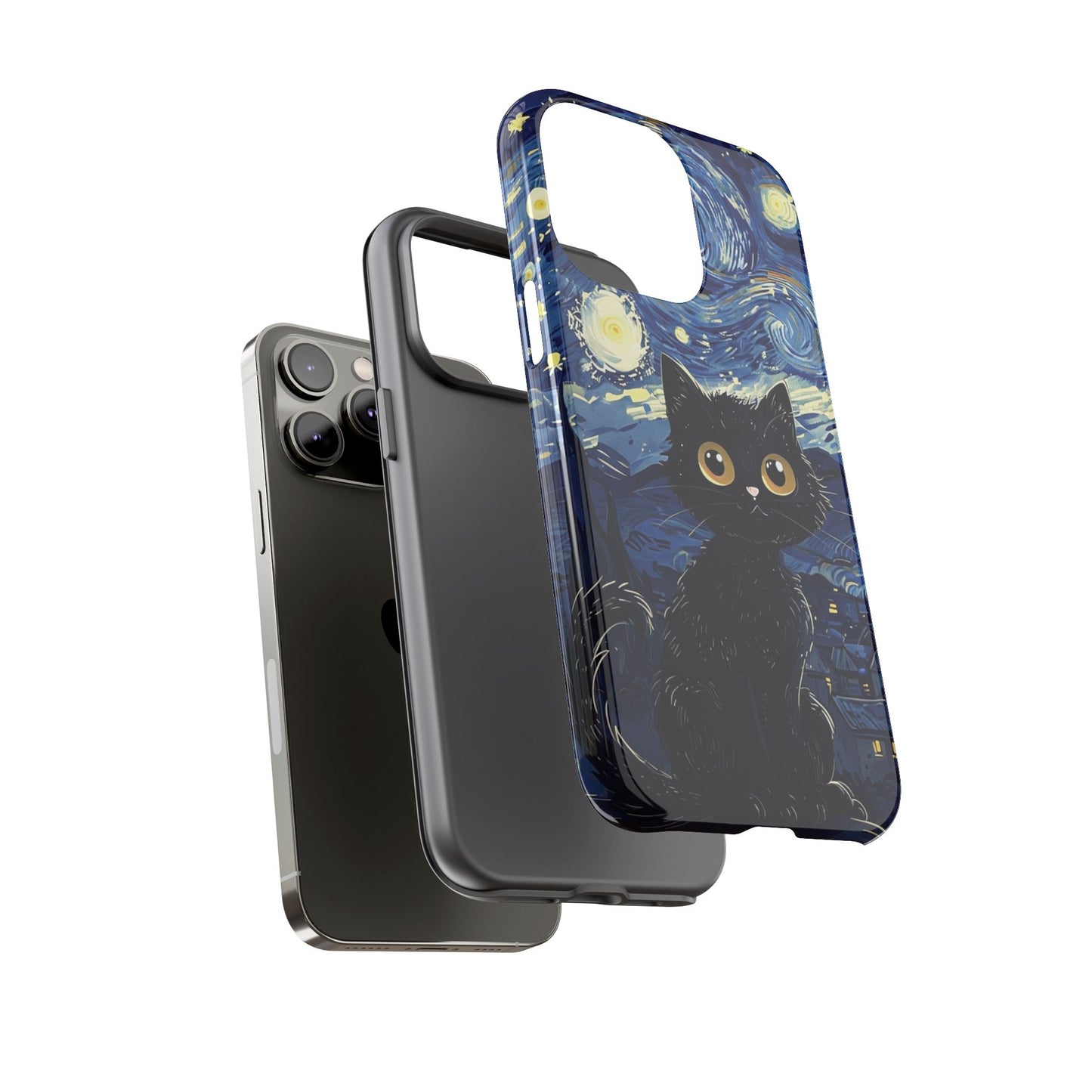 Cat under the stars, cute phone cases, Extra durable, Tough Cases, Pick your size