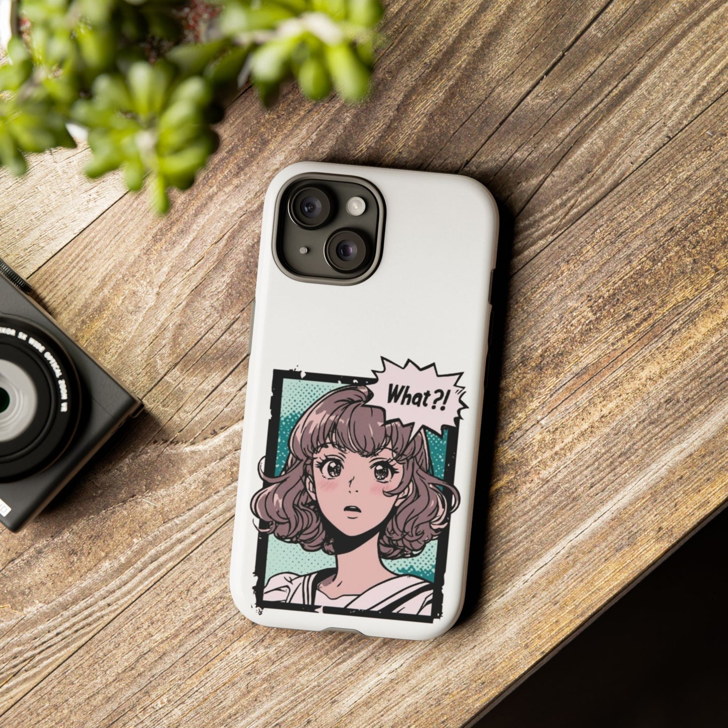 "What?!" Anime Phone Caes - Durable, Tough Cases - iPhone, Samsung Galaxy, and Google Pixel