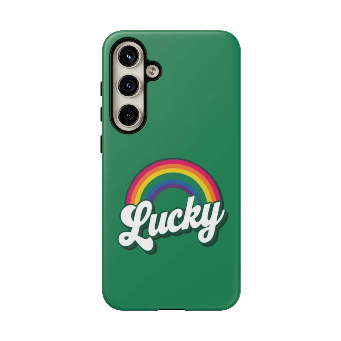 Lucky Rainbow Tough Phone Cases, iPhone, Samsung Galaxy, Google Pixel, Choose any phone model