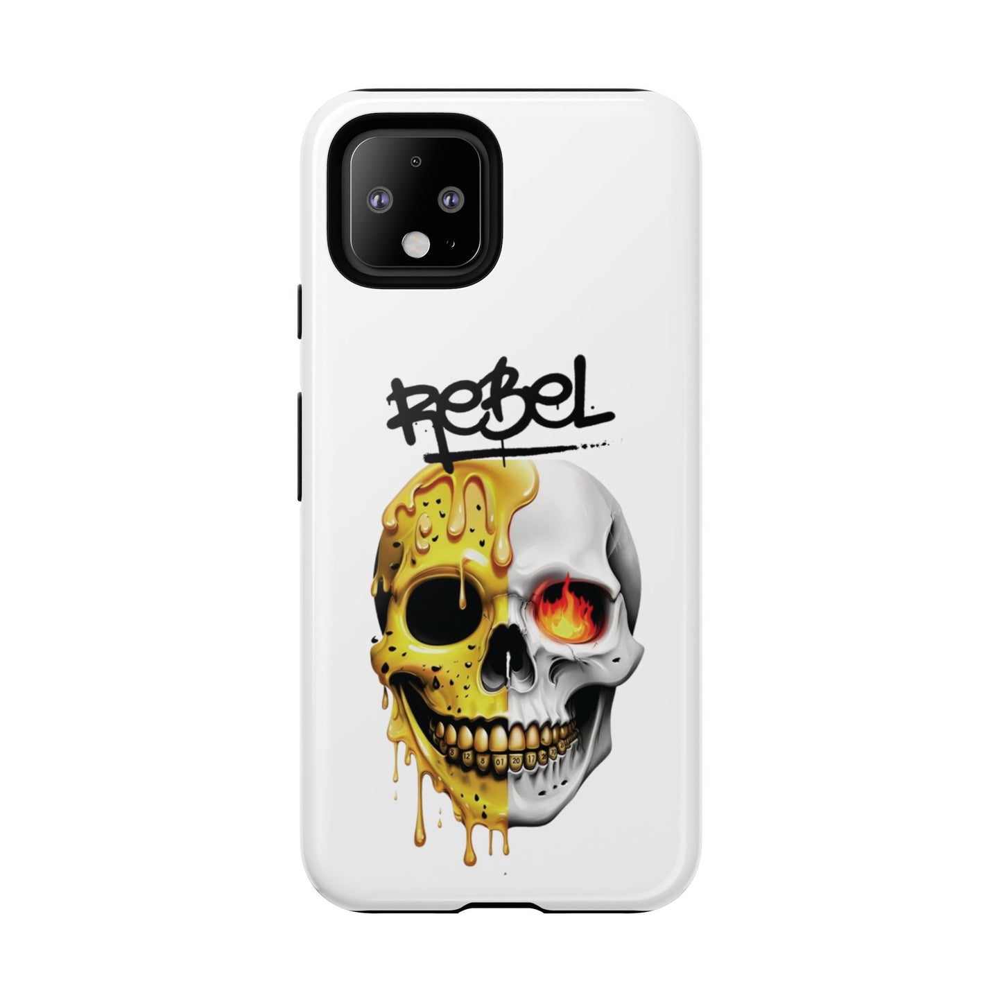 Rebel Skull Phone Case - White