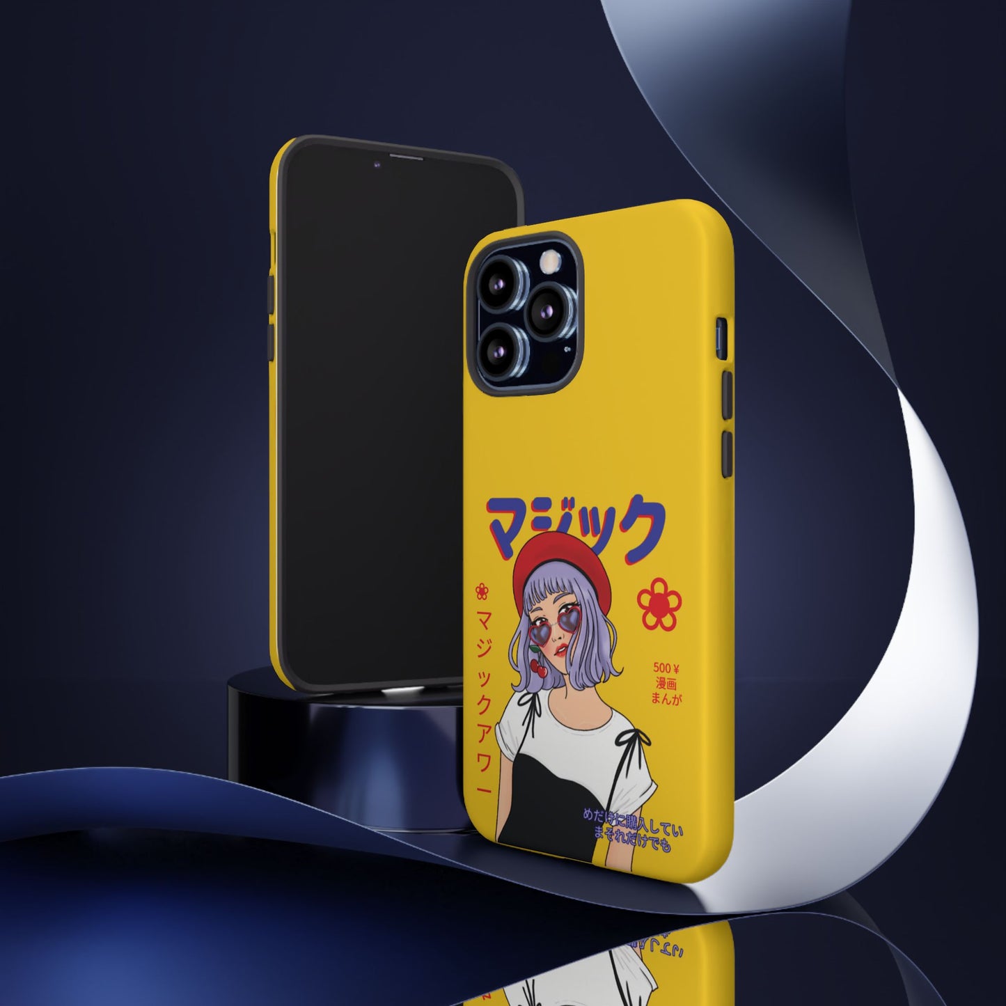 "Anime Cool Girl" Yellow Phone Cases – Bold, Stylish & Made for Any Phone! 💛✨ Pick Your Perfect Fit! -  iPhone, Samsung Galaxy, and Google Pixel