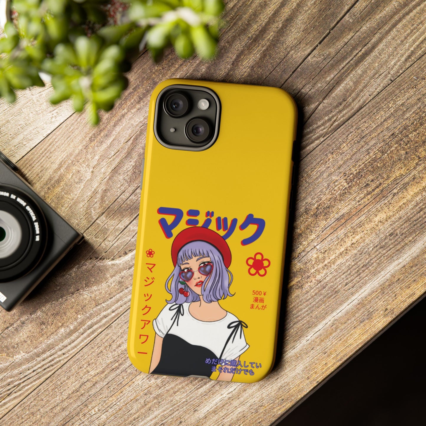 "Anime Cool Girl" Yellow Phone Cases – Bold, Stylish & Made for Any Phone! 💛✨ Pick Your Perfect Fit! -  iPhone, Samsung Galaxy, and Google Pixel