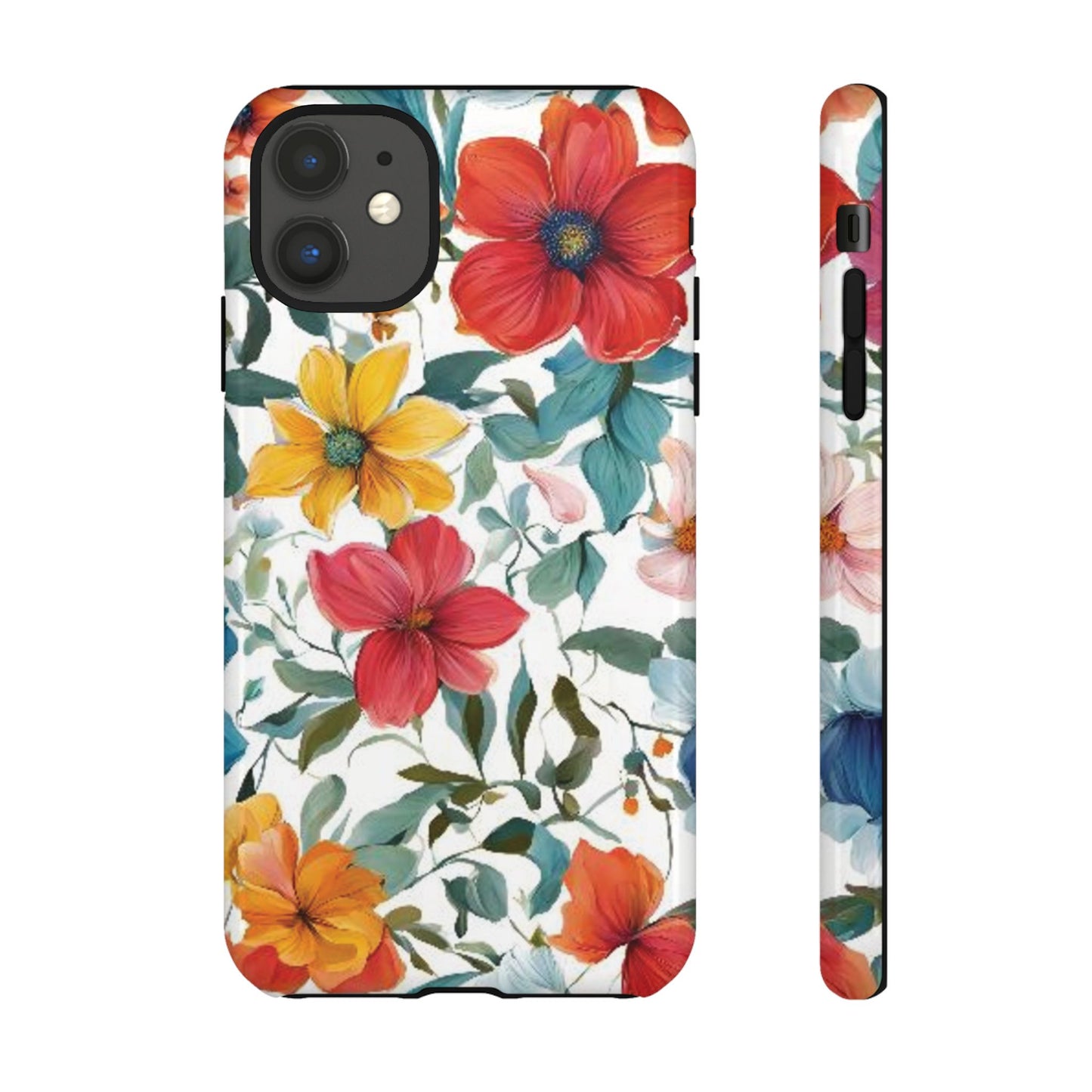 Floral Phone Cases for  iPhone, Samsung Galaxy, and Google Pixel devices - Double layers for extra durability and protection