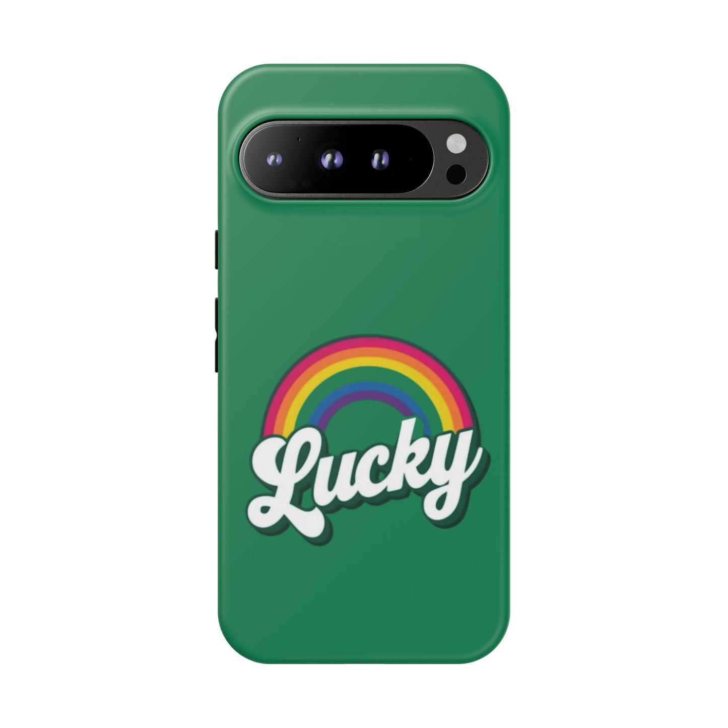 Lucky Rainbow Tough Phone Cases, iPhone, Samsung Galaxy, Google Pixel, Choose any phone model