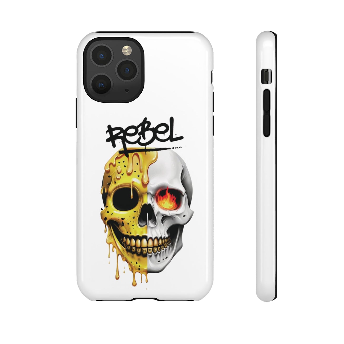 Rebel Skull Phone Case - White