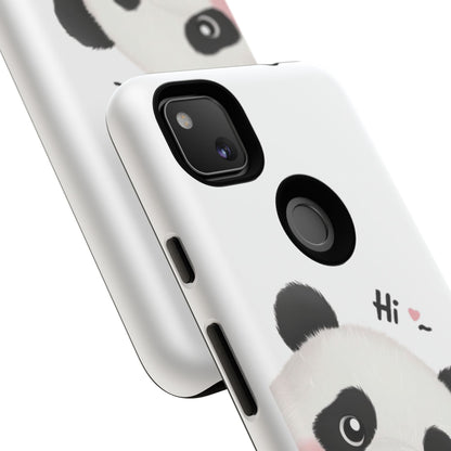 "Hi Cute Panda" Phone Case for iPhone, Samsung Galaxy, and Google Pixel devices