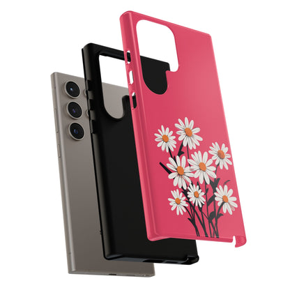 Daisy Flower Phone Case - Vibrant Pink Daisy Design