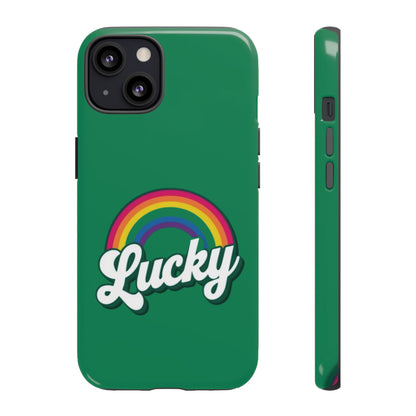 Lucky Rainbow Tough Phone Cases, iPhone, Samsung Galaxy, Google Pixel, Choose any phone model