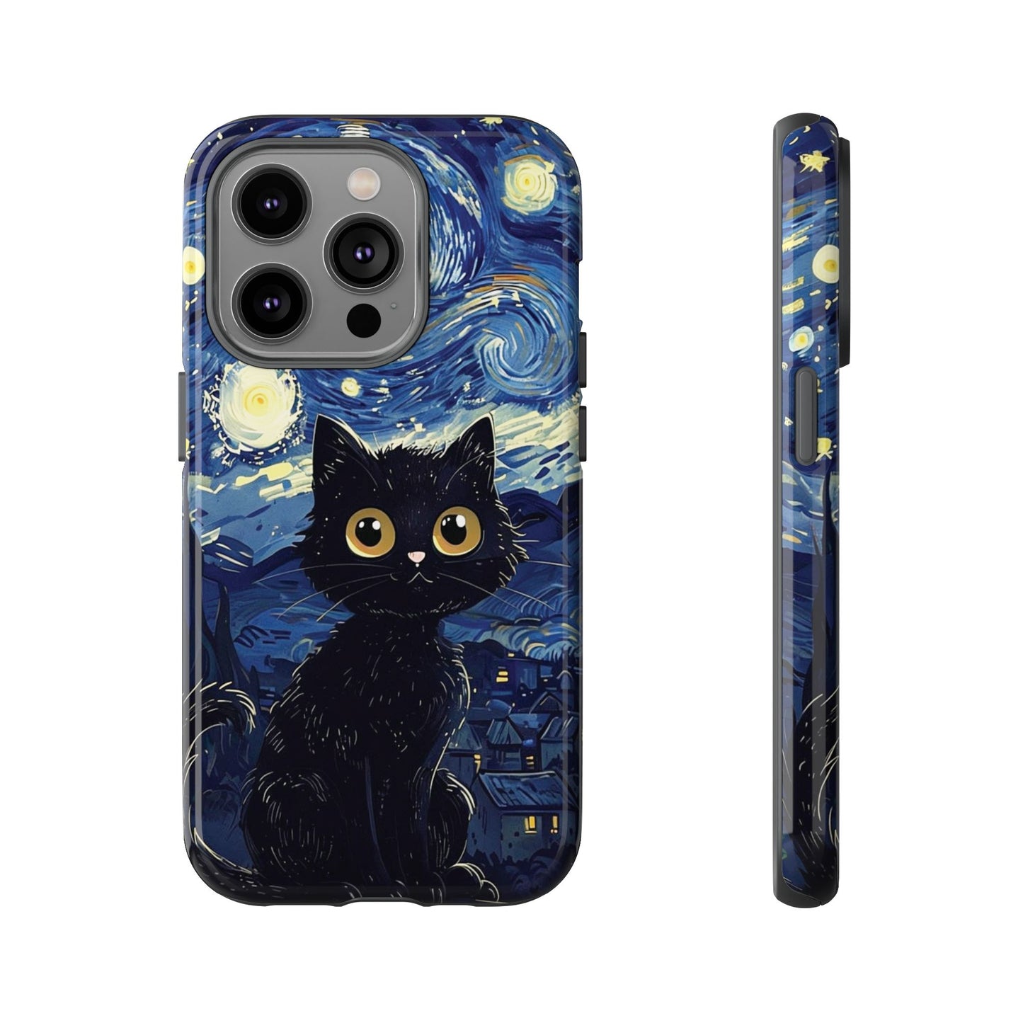 Cat under the stars, cute phone cases, Extra durable, Tough Cases, Pick your size