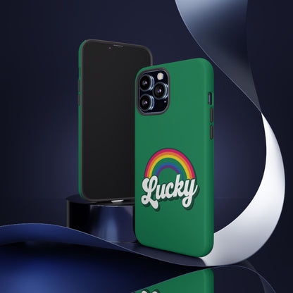 Lucky Rainbow Tough Phone Cases, iPhone, Samsung Galaxy, Google Pixel, Choose any phone model