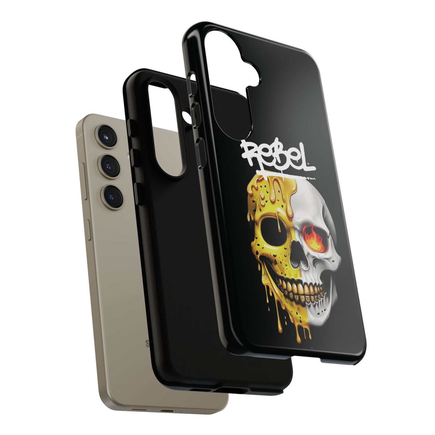 Rebel Skull Phone Case - Black