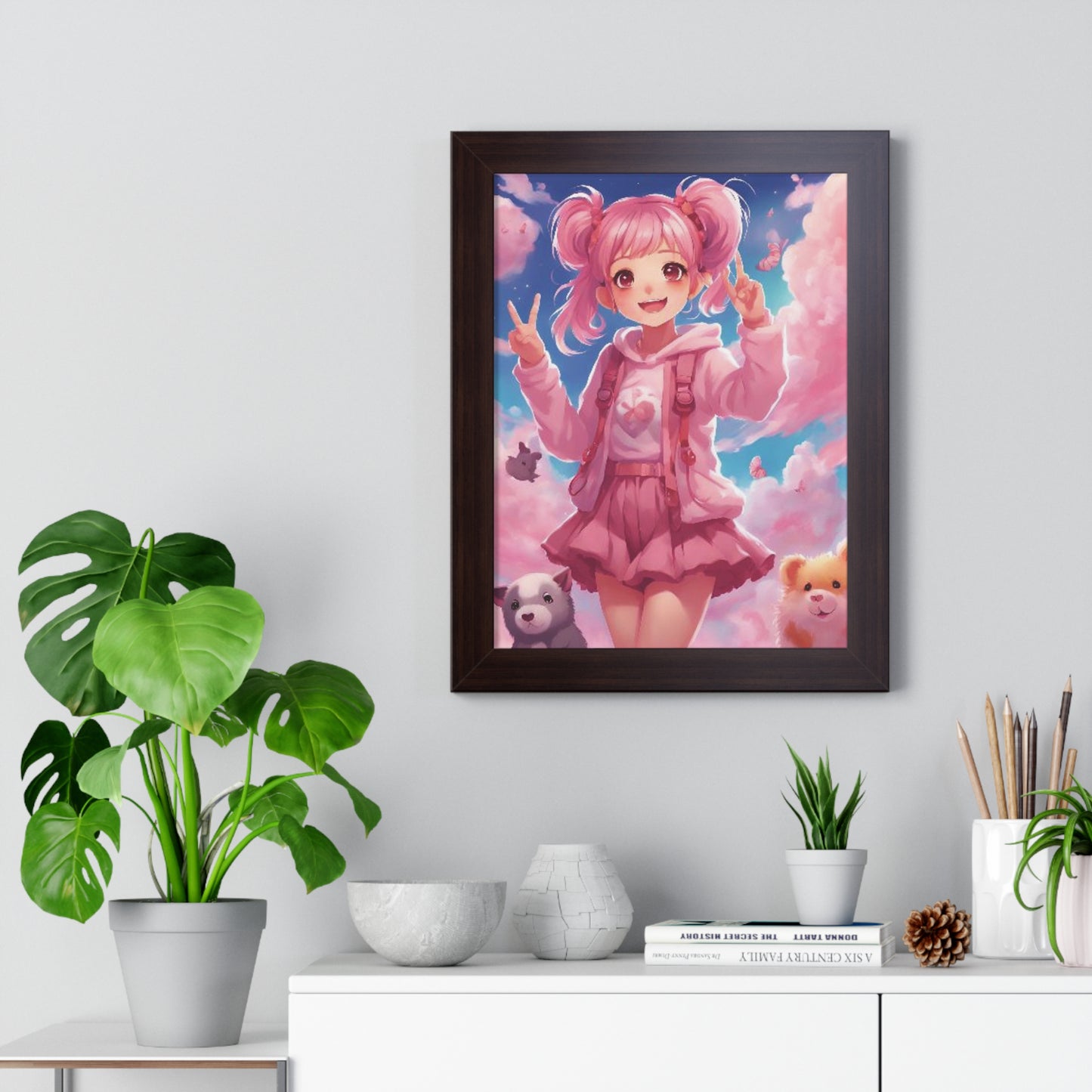 Anime, Cute girl Picture and Frame Vertical Poster