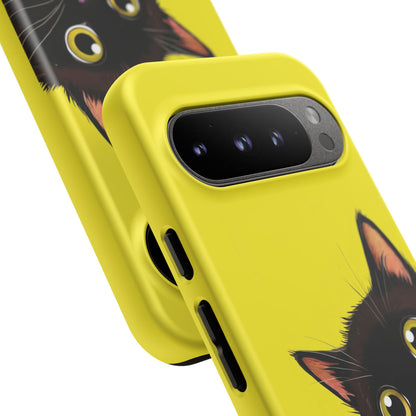 'Cute Cat' Yellow Phone Case