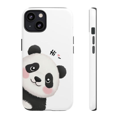 "Hi Cute Panda" Phone Case for iPhone, Samsung Galaxy, and Google Pixel devices