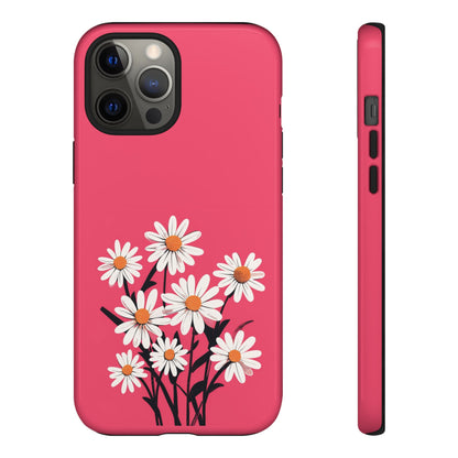 Daisy Flower Phone Case - Vibrant Pink Daisy Design