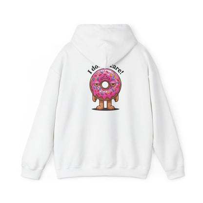 Funny Donut Graphic Unisex Hoodie - I Don't Care!