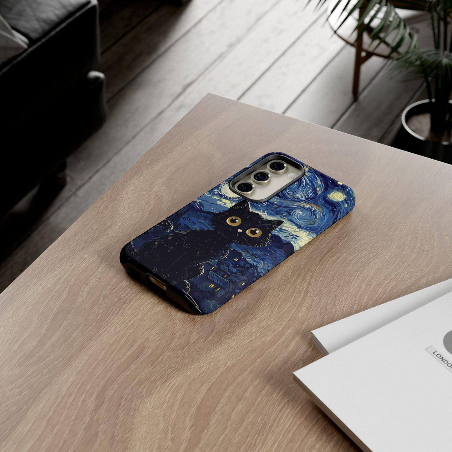 Cat under the stars, cute phone cases, Extra durable, Tough Cases, Pick your size