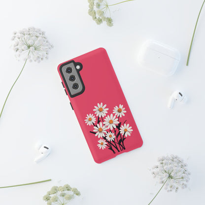 Daisy Flower Phone Case - Vibrant Pink Daisy Design