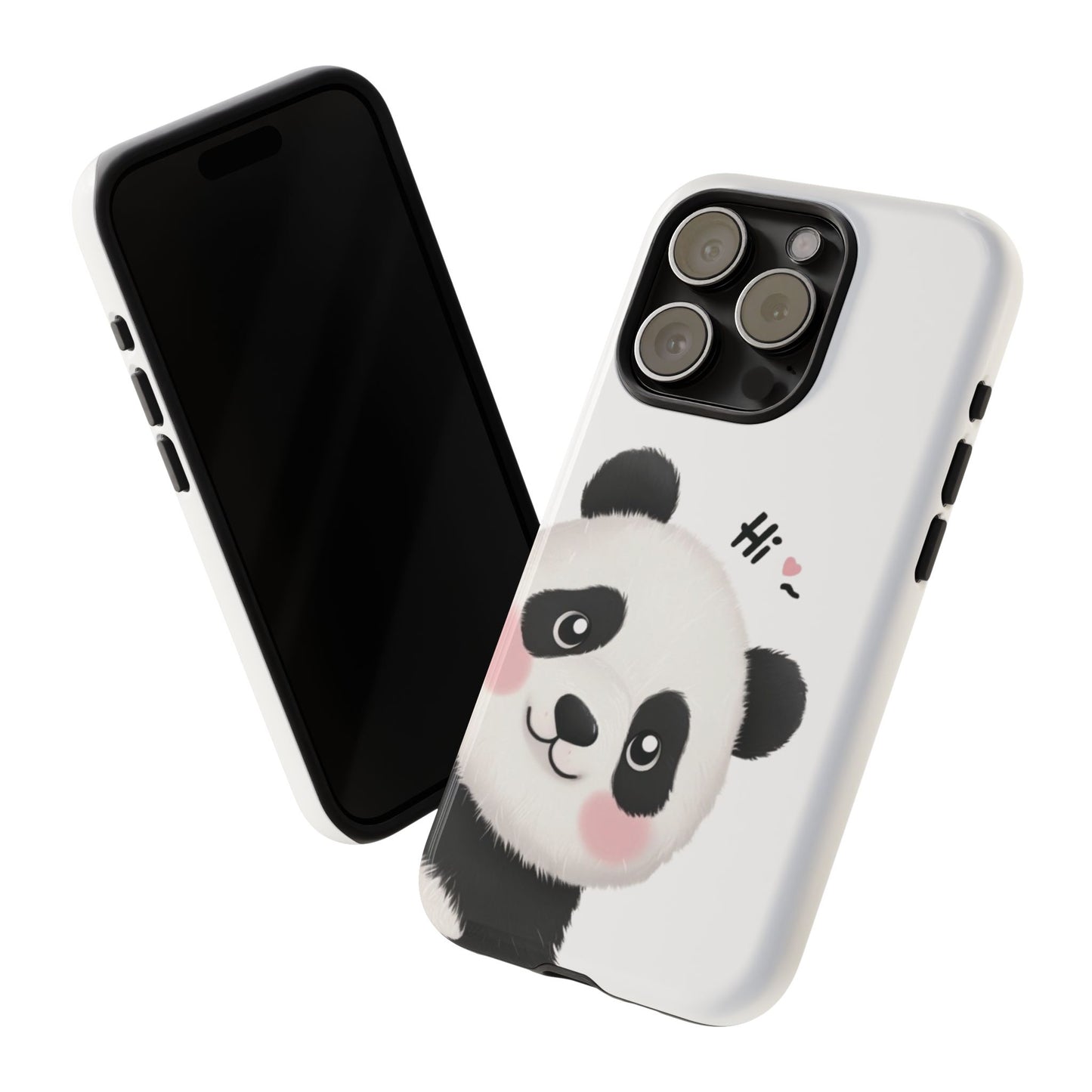 "Hi Cute Panda" Phone Case for iPhone, Samsung Galaxy, and Google Pixel devices