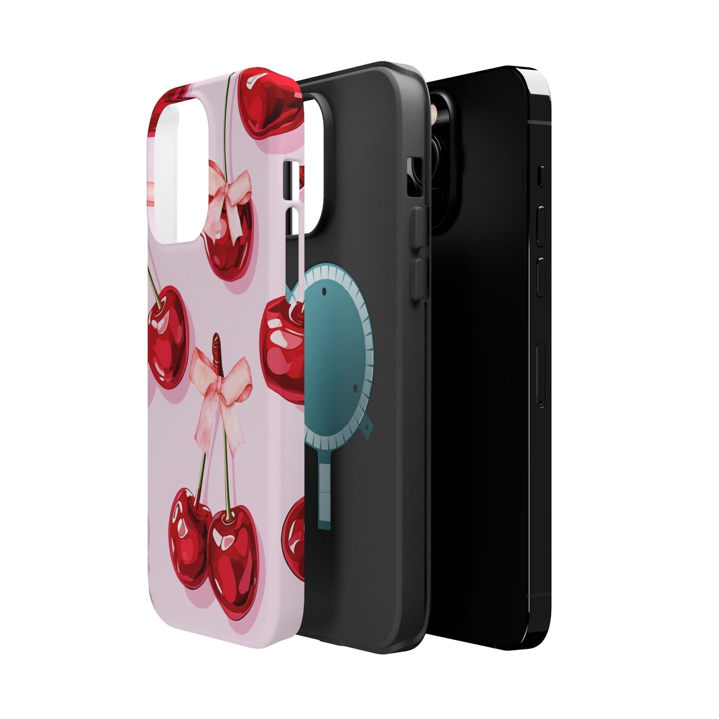 Cherry Ribbon Magnetic iPhone Caes - Durable, flexible, impact-resistant