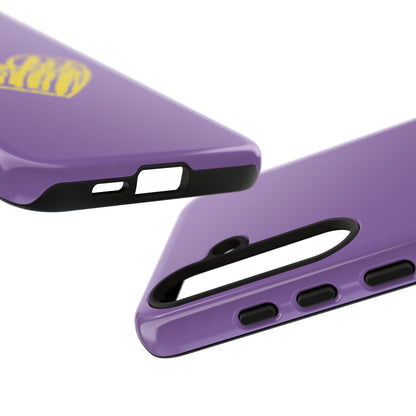 Yellow Heart, Purple Phone Case