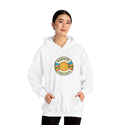 "Radiate Positivity" Hooded Sweatshirt, Unisex Heavy Blend™