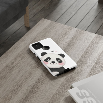 "Hi Cute Panda" Phone Case for iPhone, Samsung Galaxy, and Google Pixel devices