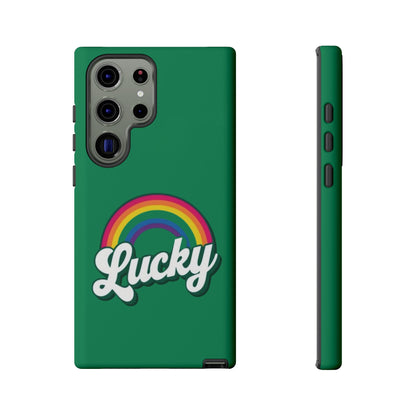 Lucky Rainbow Tough Phone Cases, iPhone, Samsung Galaxy, Google Pixel, Choose any phone model