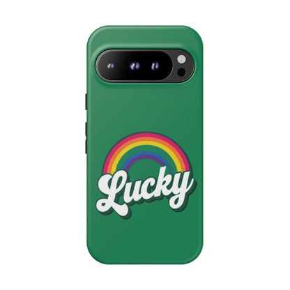 Lucky Rainbow Tough Phone Cases, iPhone, Samsung Galaxy, Google Pixel, Choose any phone model