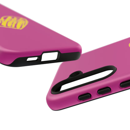 Yellow Heart, Pink Phone Case