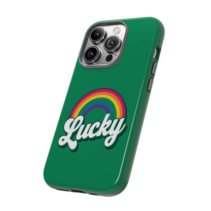 Lucky Rainbow Tough Phone Cases, iPhone, Samsung Galaxy, Google Pixel, Choose any phone model