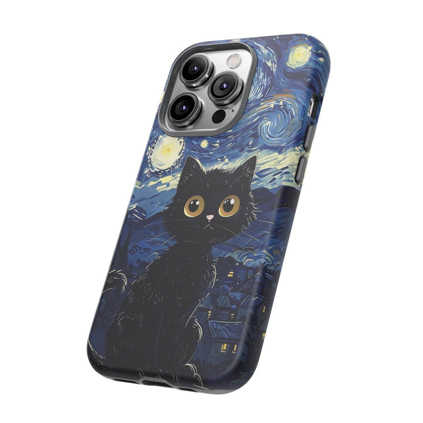 Cat under the stars, cute phone cases, Extra durable, Tough Cases, Pick your size